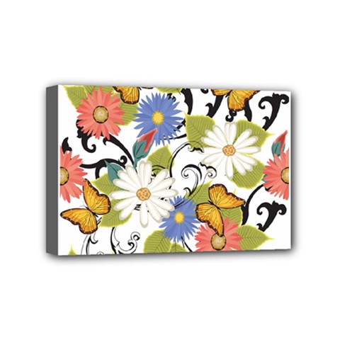 Floral Fantasy Mini Canvas 6  X 4  (framed) by R1111B