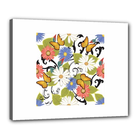 Floral Fantasy Canvas 20  X 16  (framed) by R1111B