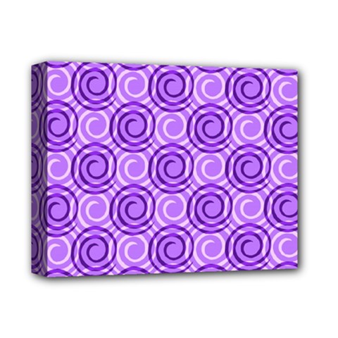 Purple And White Swirls Background Deluxe Canvas 14  X 11  (framed)