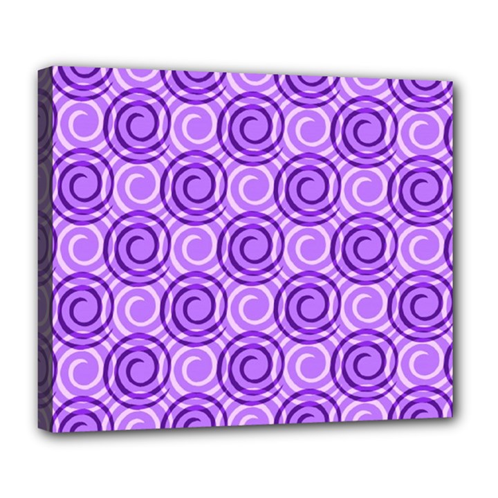 Purple And White Swirls Background Deluxe Canvas 24  x 20  (Framed)