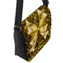 Golden sequins and bow Flap Closure Messenger Bag (Small) View2