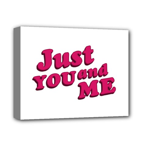 Just You And Me Typographic Statement Design Deluxe Canvas 14  X 11  (framed)