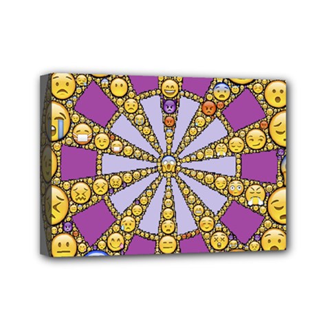 Circle Of Emotions Mini Canvas 7  X 5  (framed)