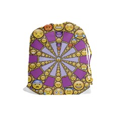 Circle Of Emotions Drawstring Pouch (large) by FunWithFibro