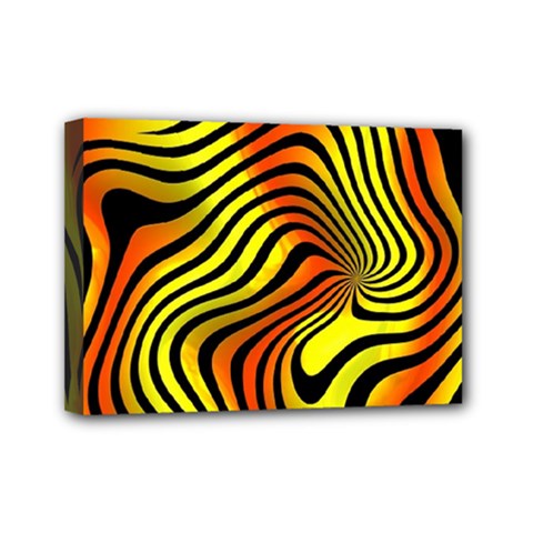 Colored Zebra Mini Canvas 7  X 5  (framed)