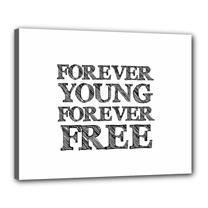 Forever Young Canvas 20  x 16  (Framed)