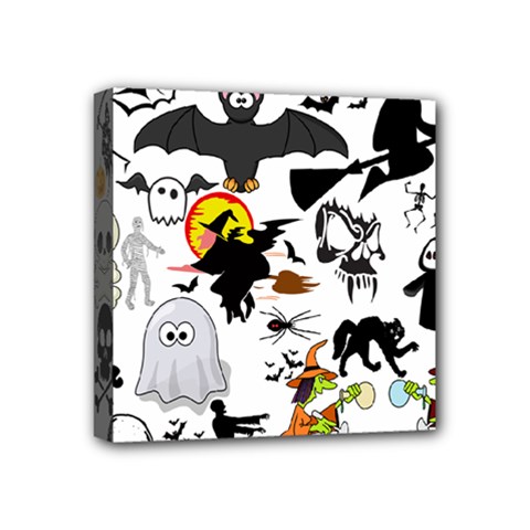 Halloween Mashup Mini Canvas 4  X 4  (framed)