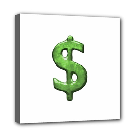 Grunge Style Money Sign Symbol Illustration Mini Canvas 8  X 8  (framed) by dflcprints