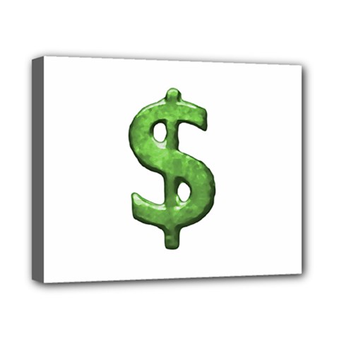 Grunge Style Money Sign Symbol Illustration Canvas 10  X 8  (framed) by dflcprints