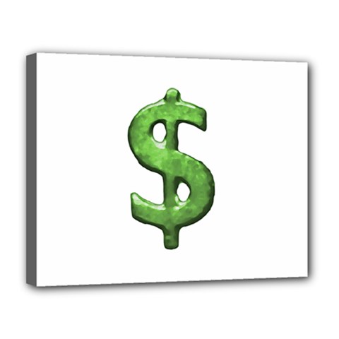 Grunge Style Money Sign Symbol Illustration Canvas 14  X 11  (framed) by dflcprints