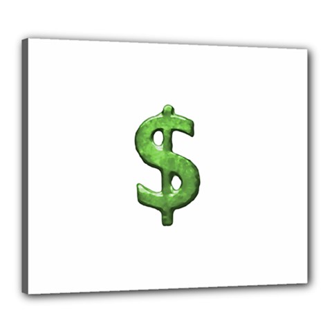 Grunge Style Money Sign Symbol Illustration Canvas 24  X 20  (framed) by dflcprints