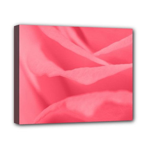 Pink Silk Effect  Canvas 10  X 8  (framed)