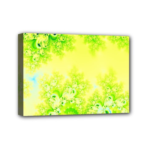 Sunny Spring Frost Fractal Mini Canvas 7  X 5  (framed) by Artist4God