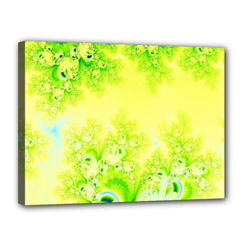 Sunny Spring Frost Fractal Canvas 16  X 12  (framed) by Artist4God