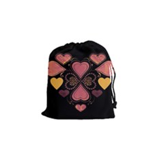 Love Collage Drawstring Pouch (small)