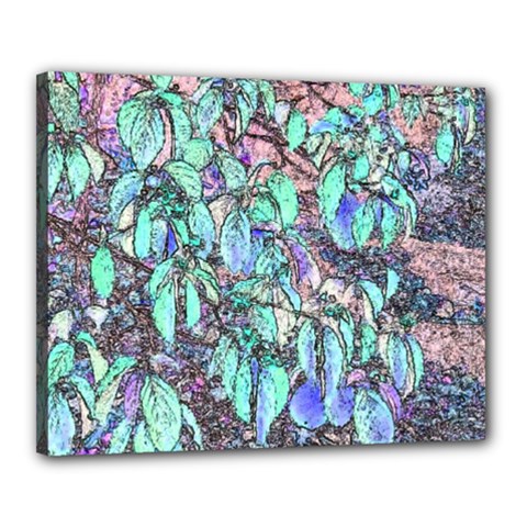 Colored Pencil Tree Leaves Drawing Canvas 20  X 16  (framed) by LokisStuffnMore