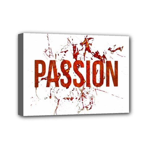 Passion And Lust Grunge Design Mini Canvas 7  X 5  (framed)