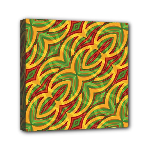 Tropical Colors Abstract Geometric Print Mini Canvas 6  X 6  (framed) by dflcprints