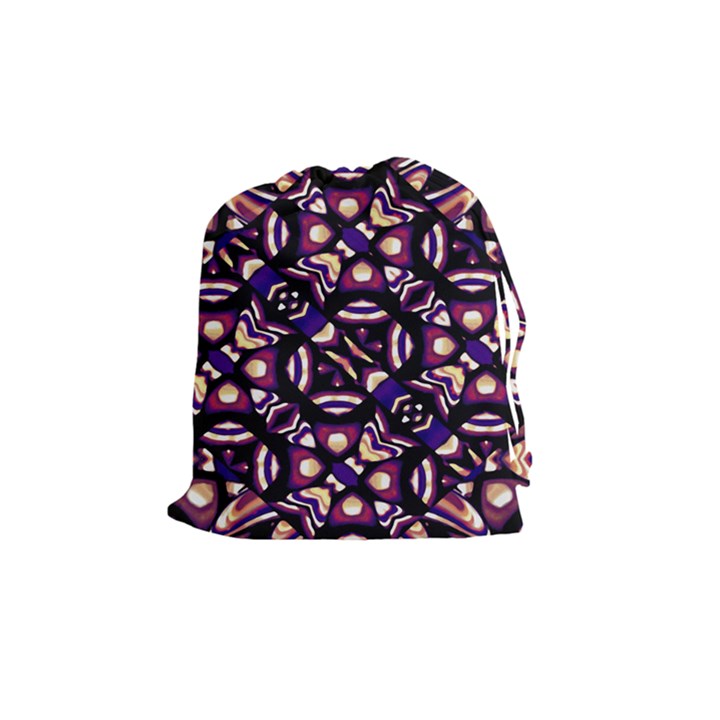 Colorful Tribal Pattern Print Drawstring Pouch (Medium)