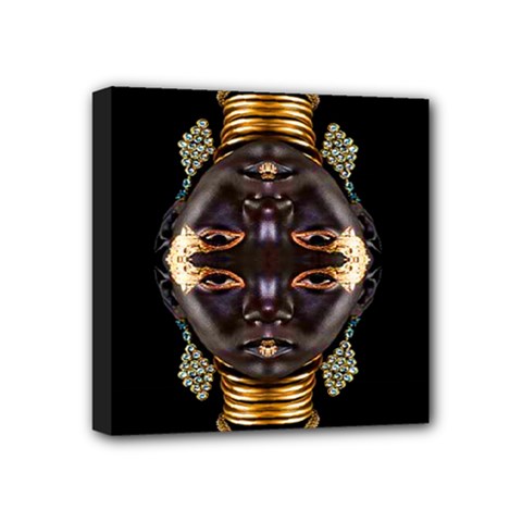 African Goddess Mini Canvas 4  X 4  (framed)