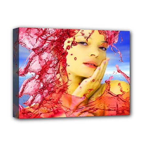 Tears Of Blood Deluxe Canvas 16  X 12  (framed)  by icarusismartdesigns