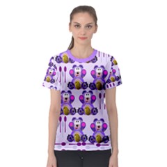 Fms Honey Bear With Spoons Women s Full All Over Print Sport T-shirt