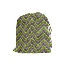 Zig Zag Pattern Drawstring Pouch (large)