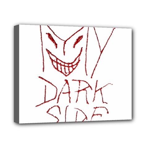 My Dark Side Typographic Design Canvas 10  X 8  (framed) by dflcprints