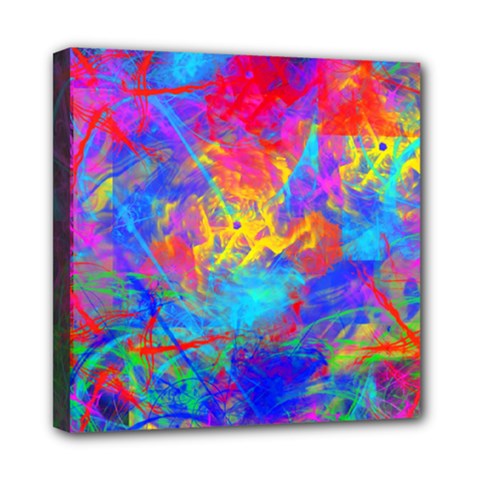 Colour Chaos  Mini Canvas 8  X 8  (framed) by icarusismartdesigns