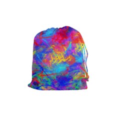 Colour Chaos  Drawstring Pouch (medium) by icarusismartdesigns