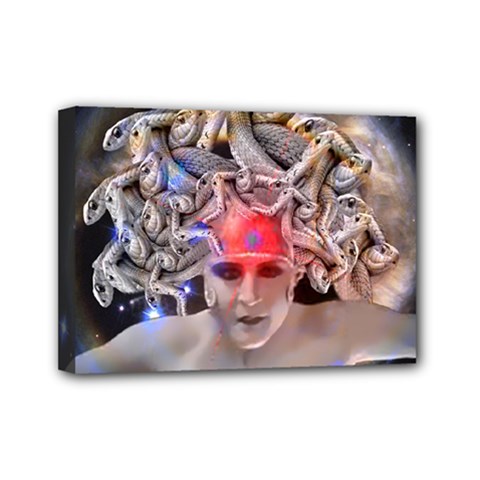 Medusa Mini Canvas 7  X 5  (framed) by icarusismartdesigns