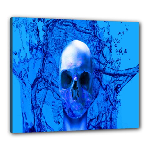 Alien Blue Canvas 24  X 20  (framed) by icarusismartdesigns