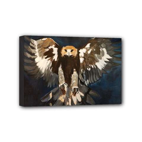 Golden Eagle Mini Canvas 6  X 4  (framed) by JUNEIPER07