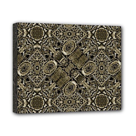 Steam Punk Pattern Print Canvas 10  X 8  (framed) by dflcprints