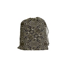 Steam Punk Pattern Print Drawstring Pouch (small) by dflcprints