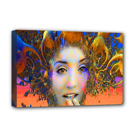 Organic Medusa Deluxe Canvas 18  X 12  (framed) by icarusismartdesigns