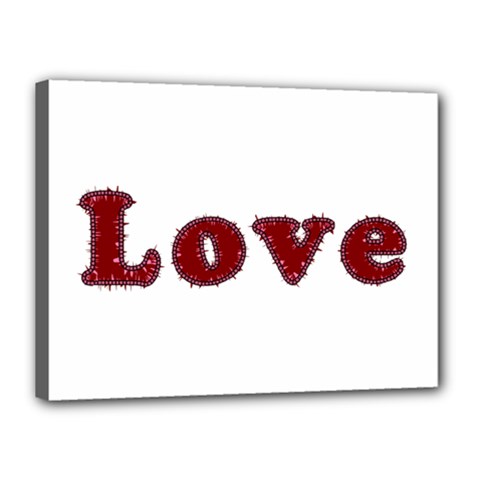 Love Typography Text Word Canvas 16  X 12  (framed) by dflcprints