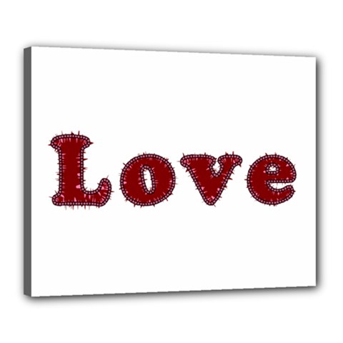 Love Typography Text Word Canvas 20  X 16  (framed) by dflcprints