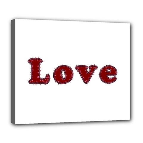 Love Typography Text Word Deluxe Canvas 24  X 20  (framed) by dflcprints