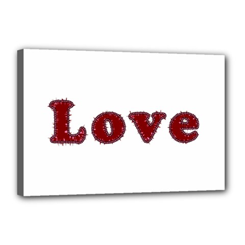 Love Typography Text Word Canvas 18  X 12  (framed) by dflcprints