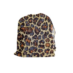 Cheetah Abstract Drawstring Pouch (large) by OCDesignss