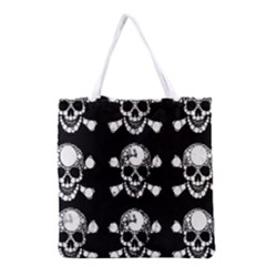 Skull Bling All Over Print Grocery Tote Bag by OCDesignss