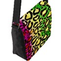 Rainbow Cheetah Abstract Flap Closure Messenger Bag (Large) View2