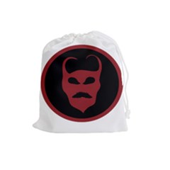 Devil Symbol Logo Drawstring Pouch (large) by dflcprints