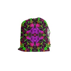 Abstract Florescent Unique  Drawstring Pouch (small) by OCDesignss