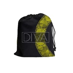 Diva Bling  Drawstring Pouch (large) by OCDesignss