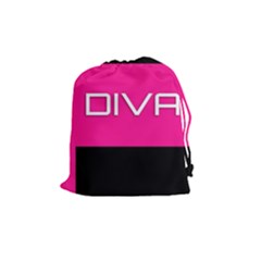 Diva Hot Pink Drawstring Pouch (medium) by OCDesignss