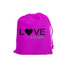 Love Yo self  Drawstring Pouch (large)