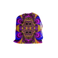 Crazy Abstract  Drawstring Pouch (medium)