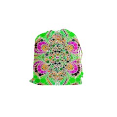 Florescent Abstract  Drawstring Pouch (small) by OCDesignss